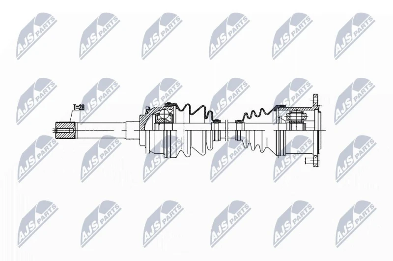 Image of NTY NPW-MS-082 Drive shaft Front Axle Right Drive Shaft (13)