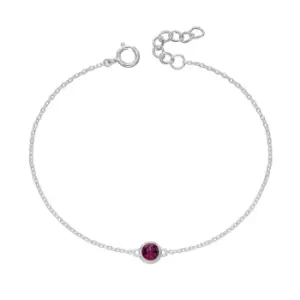 image of JG Signature Silver February Birthstone Crystal Bracelet