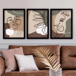 Image of 3SC25 Multicolor Decorative Framed Painting (3 Pieces)