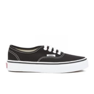 Image of Vans Kids Authentic Trainers - Black/True White - UK 11 Kids - Black