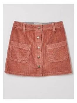 Image of FatFace Girls Cord Skirt - Pink, Size Age: 9-10 Years, Women