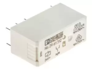 image of Phoenix Contact, 24V dc Coil Non-Latching Relay SPDT, 16A Switching Current PCB Mount, 2961312