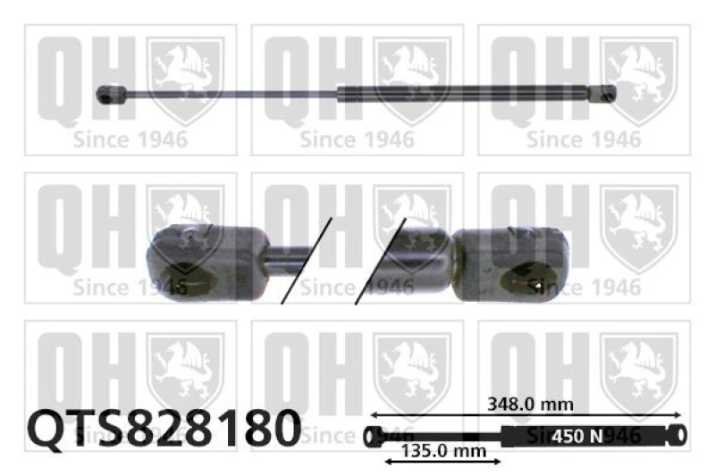 Image of QUINTON HAZELL Bonnet strut QUINTON HAZELL QTS828180
