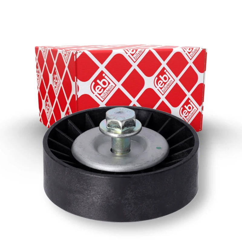 Image of FEBI BILSTEIN 11295 Tensioner Pulley with screw Plastic Tensioner Pulley,v-ribbed belt (310)