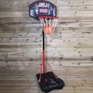 Image of o45cm 8ft Adjustable Height Portable Freestanding Outdoor Basketball Set with Hoop Net and Ball