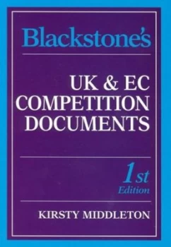 Image of Blackstones UK and Ec Competition Documents by Kirsty Dougan Paperback