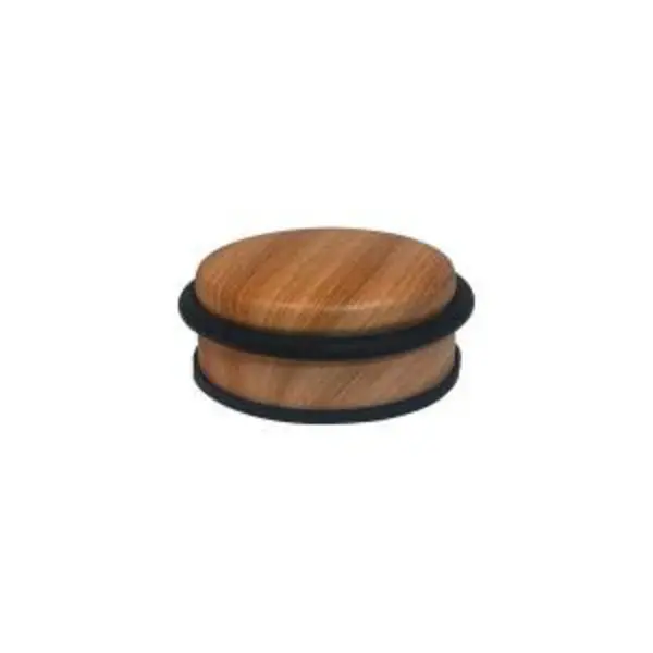 Image of Alba Alba 1Kg Weighted Door Wedge Steel/Elastomer 105 x 52 x 105mm Wood/Black - DOORSTOP W DOORSTOP W
