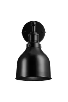 image of Brooklyn Cone Wall Light, 7 Inch, Black Holder