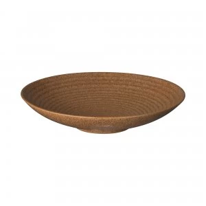 Image of Denby Studio Craft Chestnut Medium Ridged Bowl