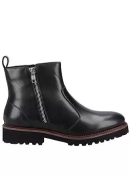 Image of Hush Puppies Grace Zip Ankle Boot - Black, Size 4, Women