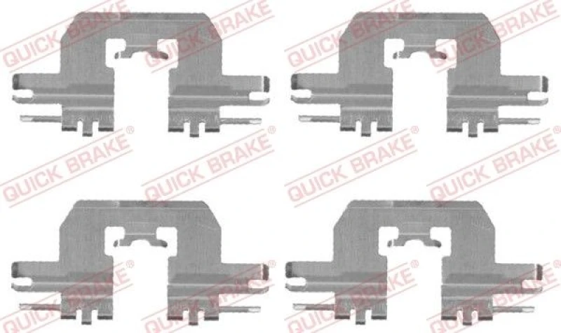 Image of QUICK BRAKE Brake pad fitting kit QUICK BRAKE 109-1724