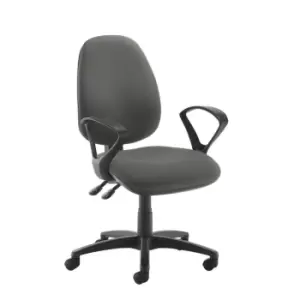 Image of Dams MTO Jota High Back Operator Chair with Fixed Arms - Tarot Purple