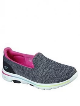 Image of Skechers Go Walk 5 Slip On Pumps - , Black/Multi, Size 7, Women