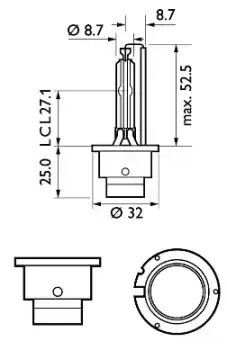 Image of PHILIPS Light Bulbs VW,AUDI,MERCEDES-BENZ 85122SYC1 1J5941015AM,1J5941016AM,1K6941031A Bulb, spotlight 1K6941032A,4B0941003AA,4B0941003BA,4B0941003BN