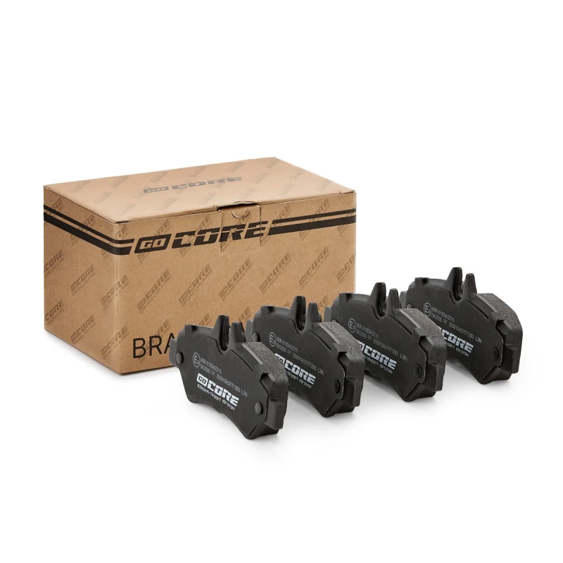Image of goCORE GCD020190 Brake pad set Rear Axle, excl. wear warning contact, with brake caliper screws Brake Pad Set,disc brake (402)