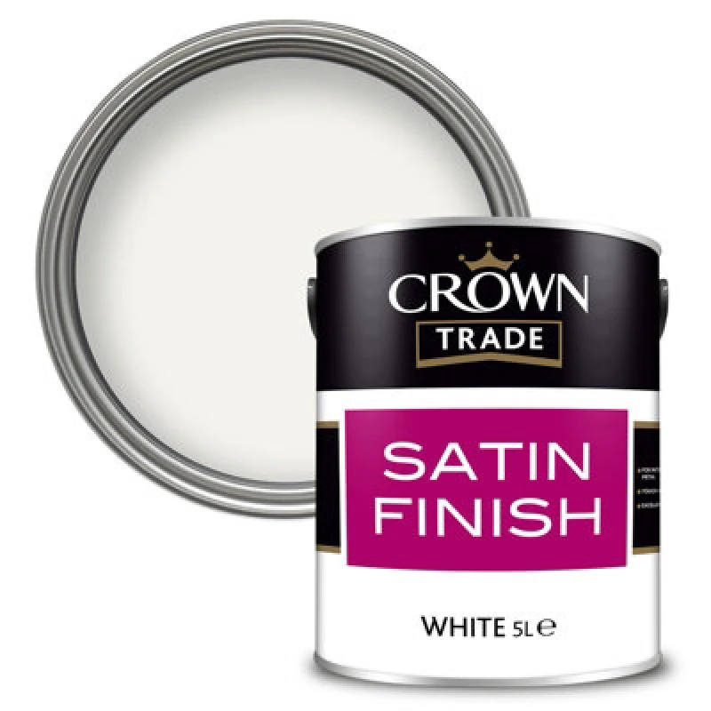 Image of Crown Trade Satin Finish White 5L