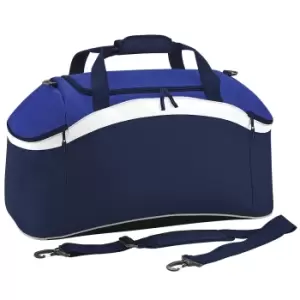 BagBase Teamwear Sport Holdall / Duffle Bag (54 Litres) (Pack of 2) (One Size) (French Navy/ Bright Royal/ White)