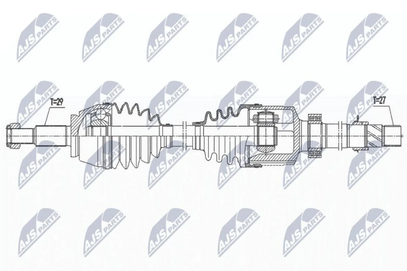 Image of NTY NPW-RE-175 Drive shaft Front Axle Left Drive Shaft (13)
