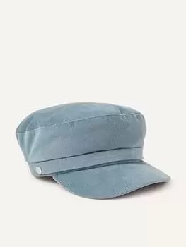 Image of Accessorize Cord Mariner Cap, Blue, Women
