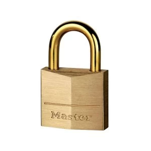 Image of Master Lock Solid Brass 50mm Padlock with Brass Plated Shackle