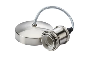 Image of KnightsBridge 6" E27 Vintage Pendant Set - Brushed Chrome