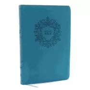 Image of nkjv value thinline bible large print leathersoft blue red letter comfort p