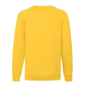 Image of Fruit Of The Loom Childrens Unisex Raglan Sleeve Sweatshirt (5-6) (Sunflower)