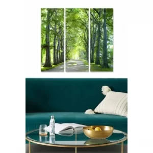 Image of MDF109051493 Multicolor Decorative MDF Painting (3 Pieces)