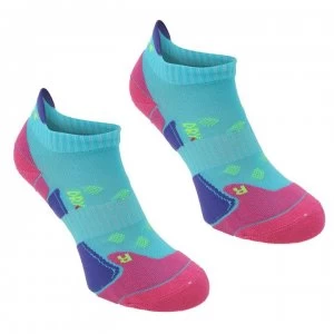 image of Karrimor 2 pack Running Socks Ladies - Turquoise/Fusch