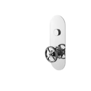 Image of Hudson Reed Industrial Push Button Shower Valve (single Outlet) - Chrome