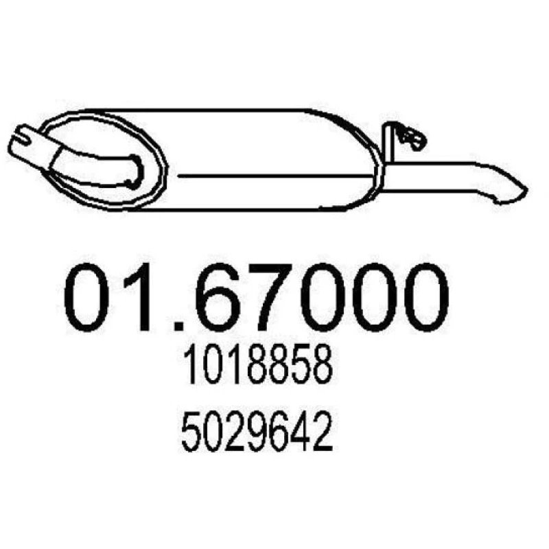 Image of MTS 01.67000 Rear silencer End Silencer (3437)