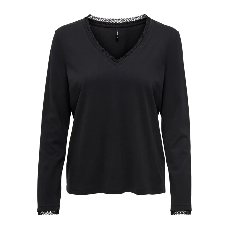 Image of Only Womens long sleeve T-Shirt Only Elise Noir Female S