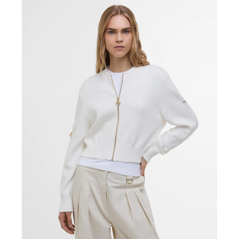 Image of Barbour International Priya Bomber Jacket - Cream Cream 12