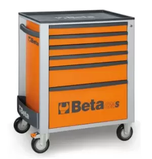 image of Beta Tools C24S/6-O Mobile Roller Cab Tool Cabinet 6 Drawers Orange 024002061