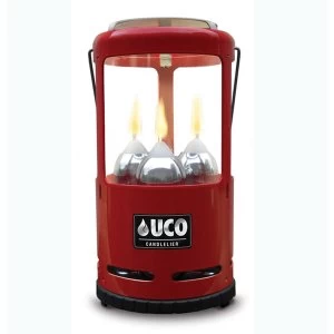 image of UCO 9 Hour 3 Candle Candlelier Lantern Red