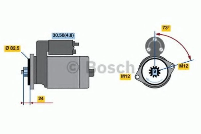 Image of Starter motor Bosch 0 986 021 630