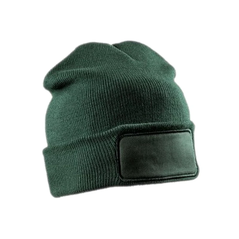 Image of Result Men Result Double Knit Printers Beanie in Bottle Green Bottle Green One Size Male 5059444582776