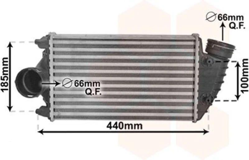 Image of VAN WEZEL Intercooler VAN WEZEL 74004068