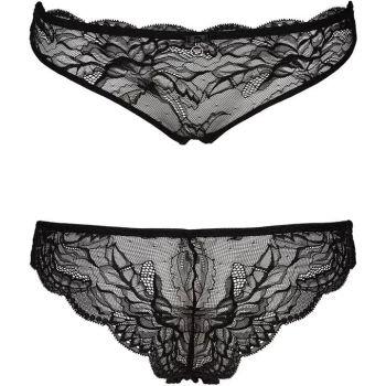 Image of Emporio Armani Lace Brazilian Brief Black Size L Women