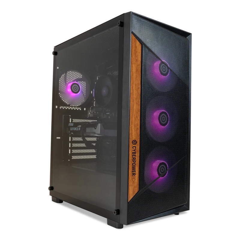 Image of CyberpowerPC CyberPowerPC VV2435 PC AMD Ryzen 5 5500 16GB DDR4-SDRAM 500 GB SSD NVIDIA GeForce RTX 3050 Windows 11 Home Midi Tower Black VV2435