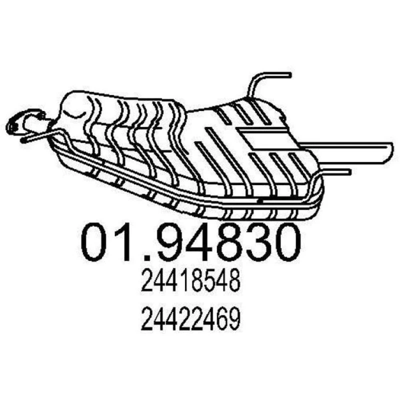 Image of MTS 01.94830 Rear silencer End Silencer (3437)