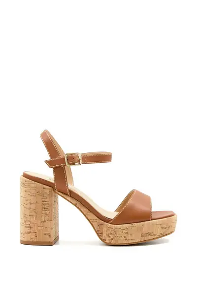 image of Dune London 'Jodi' Leather Sandals Tan