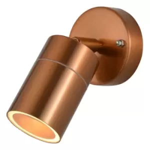 image of Zinc LETO Outdoor Adjustable Spotlight Copper