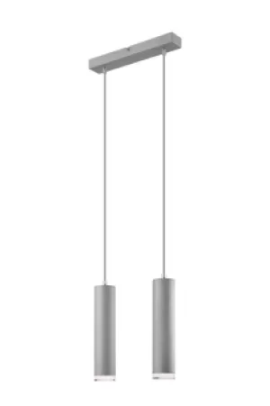 Image of Franco Bar Pendant Ceiling Light Silver, 2x E27