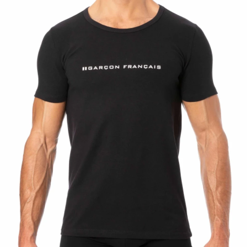 Image of Garcon Francais Logo T-Shirt - Black XL
