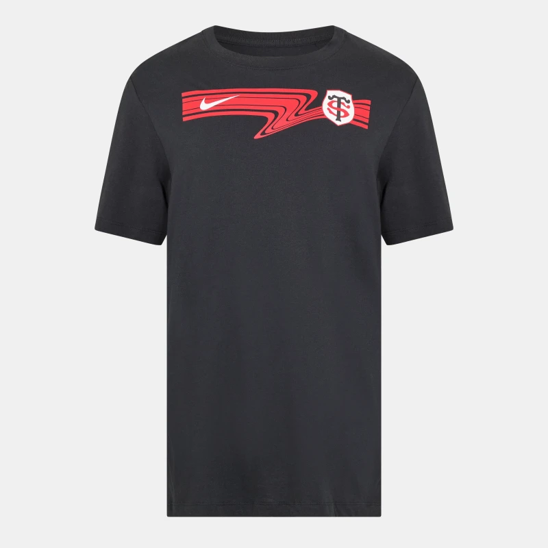 Image of Nike Stade Toulousain Graphic T-Shirt 2025 2026 Mens Blk/Uni Red/Wht male S