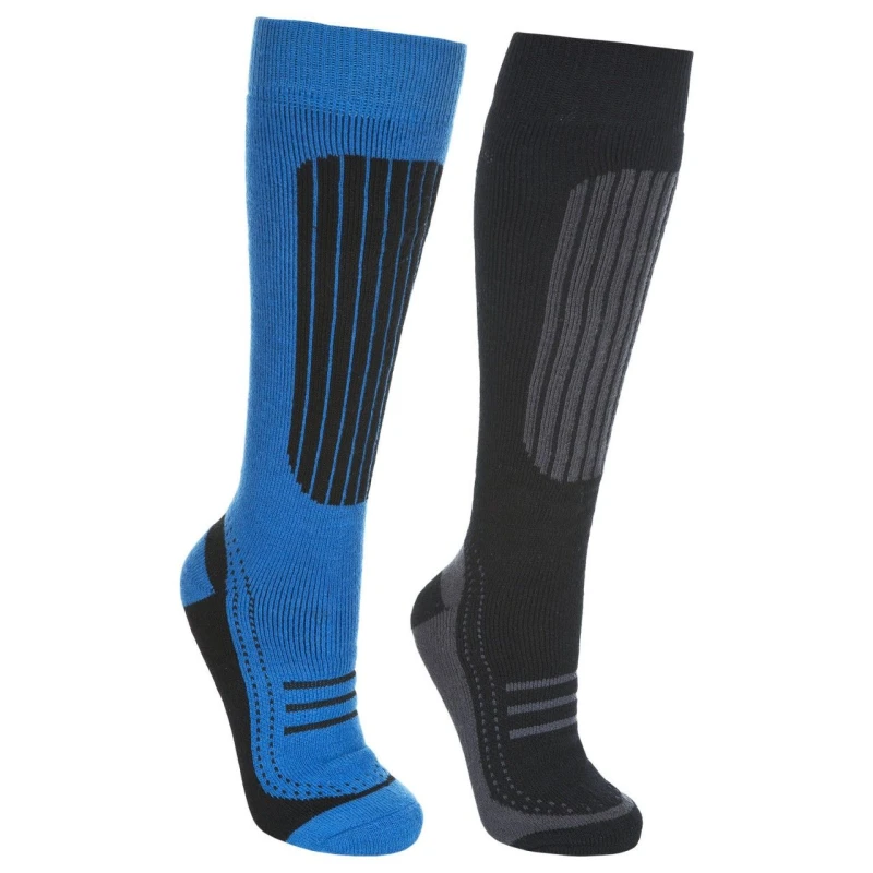 Image of Trespass 2 Pack Langdon II Ski Socks Black male