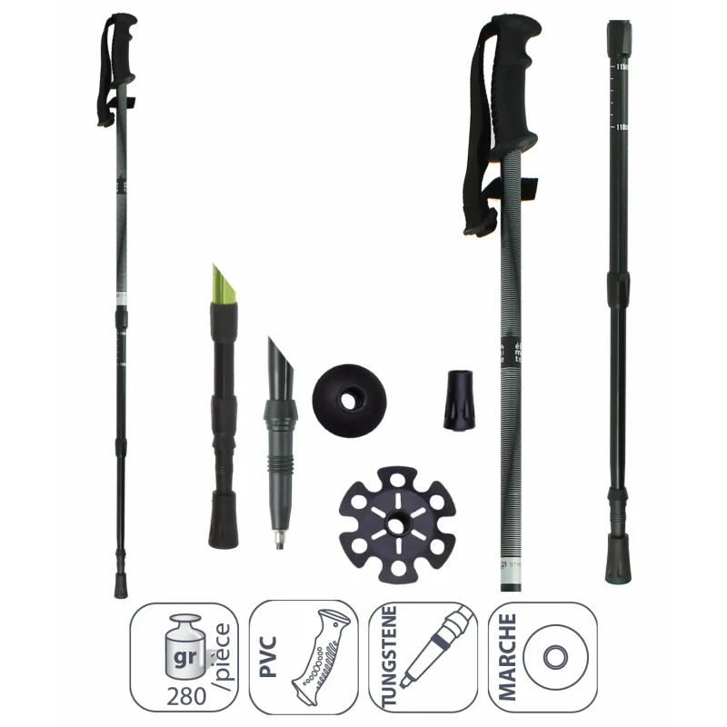 Image of Aluminum hiking poles Elementerre Strollers Noir Unisex TU