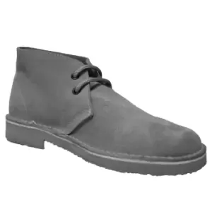 image of Roamers Mens Real Suede Unlined Desert Boots (6 UK) (Grey)