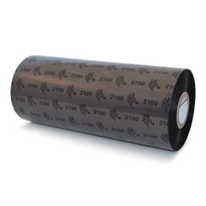 Image of Zebra 02100BK17445 Original Wax Printer Ribbon 2100 (174mm x 450m)